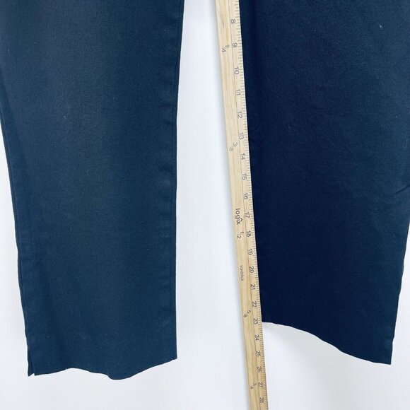 Talbots Dress Pants Sz 10 Womens Signature Cropped Wide Leg Cotton Lightweight - Picture 7 of 11